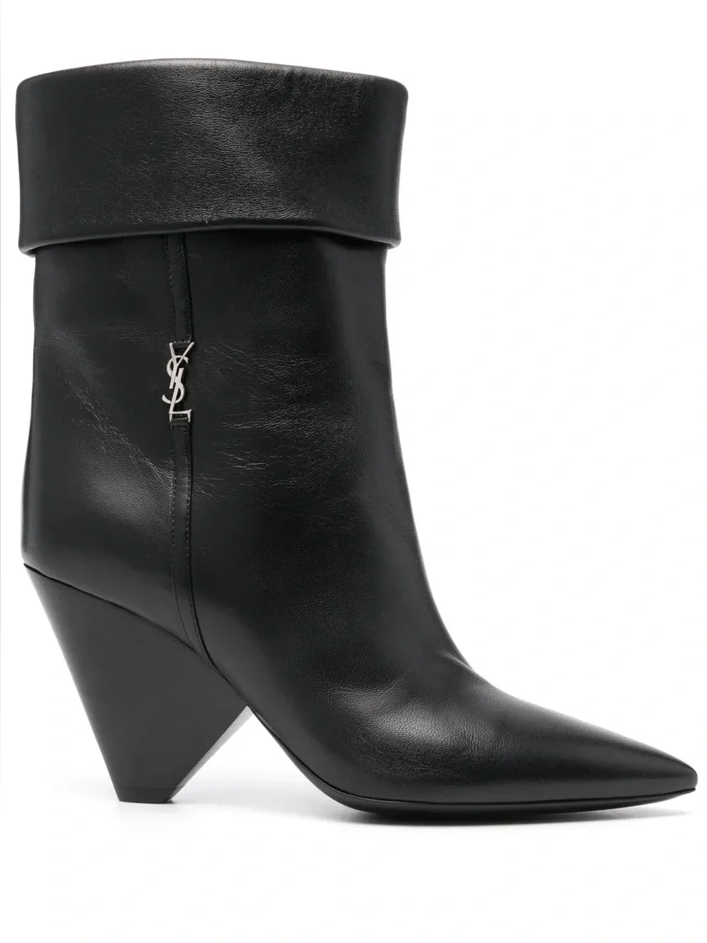 Saint Laurent Black Leather 95mm Niki boots 38.5